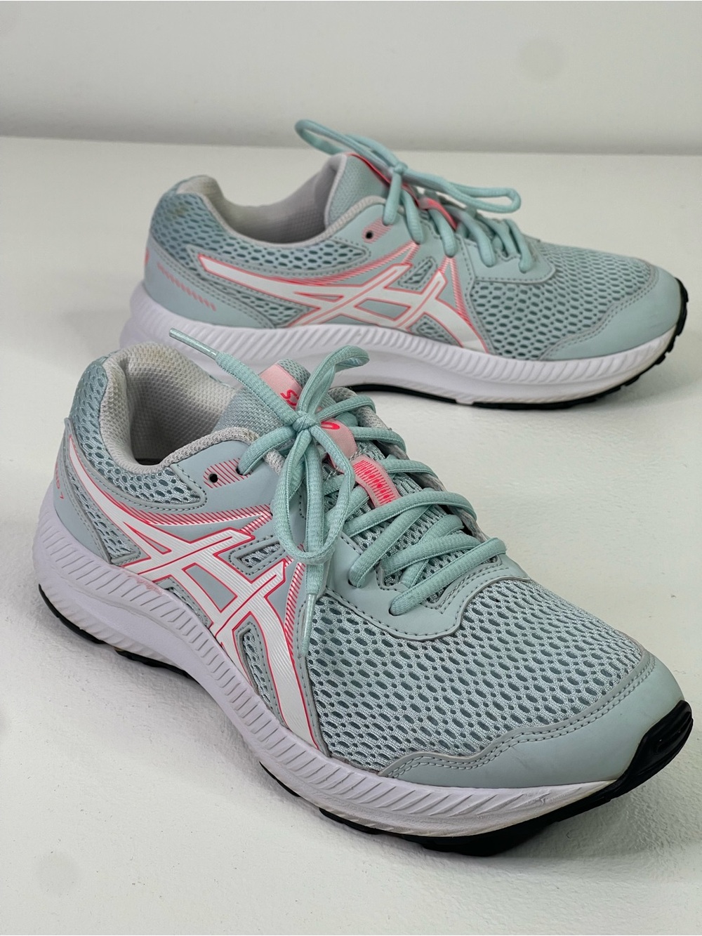 ASICS GEL-Contend 7 GS Light Blue Pink Mesh Sneakers 6.5Y